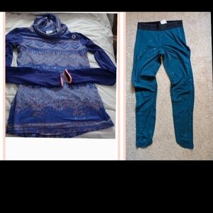 Nike Blue and Teal Activewear Set Both Size Small